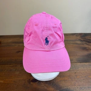 Polo Ralph Lauren Pink Blue Embroidered Classic Baseball Cap 100% cotton - Picture 1 of 11
