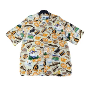 Vintage Men’s M Lee Sport University of Tennessee All Over Print Button Up Shirt - Picture 1 of 5