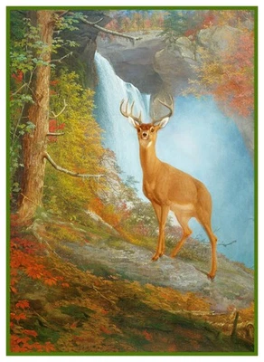 William Holbrook Beard Majestic Stag Deer Counted Cross Stitch Chart Pattern - Image 1 of 4