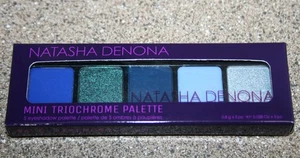 NATASHA DENONA Mini Triochrome Eyeshadow Palette 5 Blue Shades Matte Metallic - Picture 1 of 5