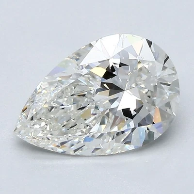 Pear Cut 2.01 CT Cert. GIA Natural Mined Diamond Loose H color SI1 clarity - Image 1 of 2