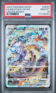 Mewtwo Vstar GG44/GG70 Crown Zenith Pokemon TCG PSA 10 Gem Mint - Picture 1 of 3