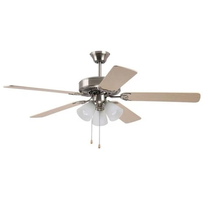 Used Litex ELC52SN5L3 Hangdown - 5 Blade Ceiling Fan with Light Kit-18 Inches - Image 1 of 2