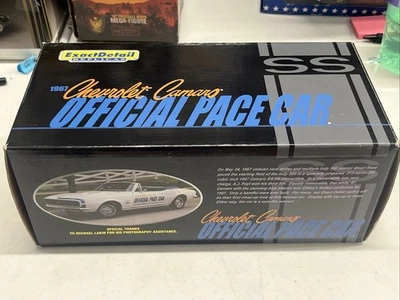 EXACT DETAIL 1:18 SCALE 1967 CHEVY CAMARO PACE CAR DIECAST! WHITE/BLUE!! NIB!! - Image 1 of 4