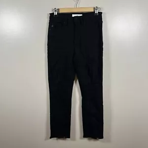 Kancan Haven Ultra High Rise Slim Straight Jeans Size 5/26 Black Distressed - Picture 1 of 11