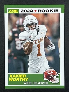 XAVIER WORTHY RC 2024 Score Football 35th Anniversary Rookie #1 Chiefs - Picture 1 of 2