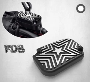 Fit H-D 2014-16 TOURING Moving Star Contrast Cut Clutch Master Cylinder Cover - Picture 1 of 7