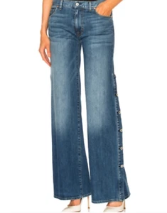 Women's Stretch Denim Flare Wide Leg Jeans - Nili Lotan - Size 0, NWT - Picture 1 of 7