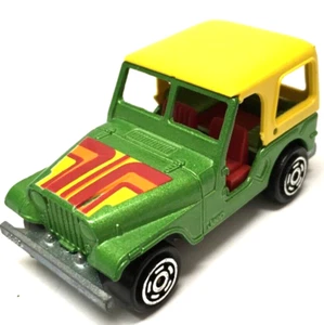 Majorette Jeep No. 268 Green w/Yellow Hard Top 1/54 Made in France Near Mint - Picture 1 of 7
