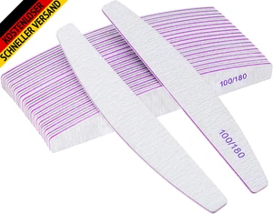 Nagelfeile 20 Stück Profi Nagelfeile 100/180 Grit Nagelfeilen Für Gelnägel Und N - Bild 1 von 7