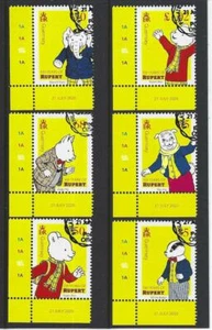 Guernsey 2020 Rupert Bär Set 6 Hand Storniert Gut Verwendet - Bild 1 von 1