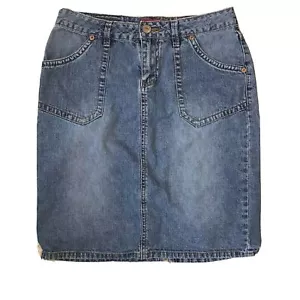 Unionbay Jeansrock Junior 7 Straight Kick Split Denim Baumwolle 28x19 Taschenklappe - Bild 1 von 6