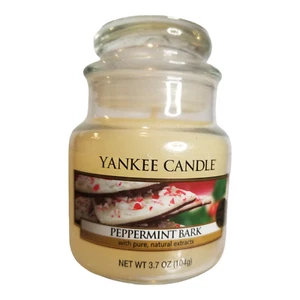 NEU! Christmas Yankee Jar Candle 3,7oz Peppermint Bark Holiday Deckel ein Docht - Bild 1 von 5