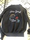 New York Embroidered PROJECT SOCIAL T Hoodie Pullover Hoodie Black Small. S