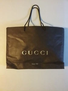 GUCCI Firenze 1921 - edel wirkende Tüte / leichte Tasche - goldige Schrift braun - Bild 1 von 19