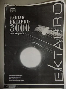 Istruzioni proiettore diapositive KODAK EKTAPRO 3000 GB / CD/EMAIL inglese - Foto 1 di 1