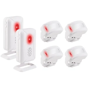 Kabellose Haussicherheit Alarmanlage mit Bewegungsmelder 4 Sensor+2 Empfänger - Bild 1 von 12