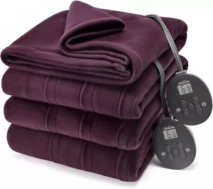 Queen Royal Ultra Fleece Heated Electric Blanket 12 Heat Settings Fast Heating - Picture 1 of 9