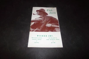 Datos de pescado de colección con recetas salsas de ostras de pescado frito en escamas Wicker Inc 1938 - Imagen 1 de 5