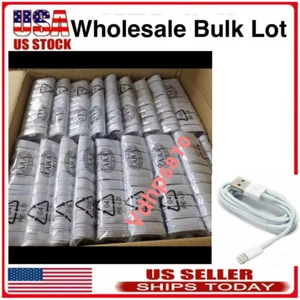 LOT50x100x pack Compatible With iPhone 7/8/10/11/12/13/14 USB Charger Cable Cord - Picture 1 of 9