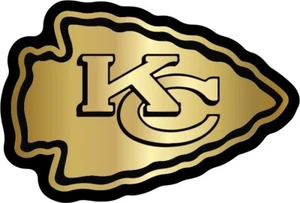 Chiefs schwarz/gold inspirierte Mini-Fußballhelm-Aufkleber - Bild 1 von 3