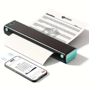 Phomemo M08F - A4 Thermal Printer - ink-less Printer for Home/Office.black&green - Picture 1 of 8