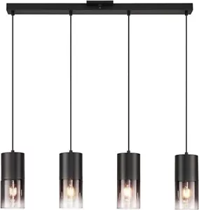 Black Kitchen Island Pendant Light Industrial Black Glass Pendant Lamp 3*E26 Bul - Picture 1 of 7