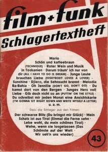 Film + Funk Schlagertextheft Nr. 43 - Bild 1 von 1