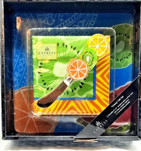 Cypress Home - Appetizer Serving Tray - Citrus Spreader - Matching Napkins NEW - Picture 1 of 11