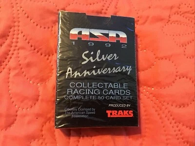 1992 ASA Silver Anniversary Collectable Racing Cards Complete 50 Card Set Sealed - Image 1 of 2