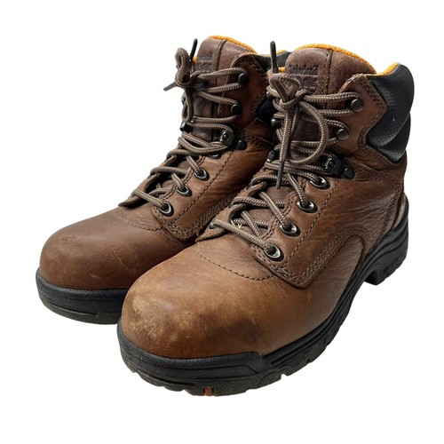 Stivaletti da lavoro Timberland Wormen's 8W 26388 Pro Titan in pelle marrone punta di sicurezza