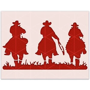 Wild West Stencil – Cowboy, Frontier, Western, Rodeo, Ranch, Rustic, Vintage Art - Picture 1 of 5