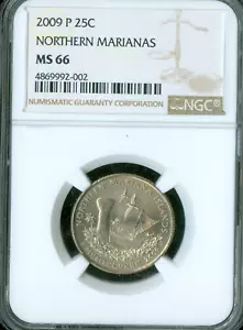 2009 P NORTHERN MARIANAS QUARTER NGC MS66 BUSINESS STRIKE . - Picture 1 of 2