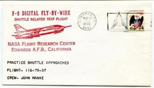 1978 F-8 Digital Fly-By-Wire Shuttle Related Flight 116-79-37 NASA Crew Manke - Picture 1 of 1