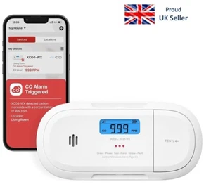 X-Sense Wi-Fi Smart Carbon Monoxide Alarm Detector X-Sense Security App XC04-WX - Picture 1 of 13