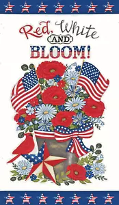 MODA FABRICS #56118 11 "RED,WHITE & BLOOM BTP - Picture 1 of 1