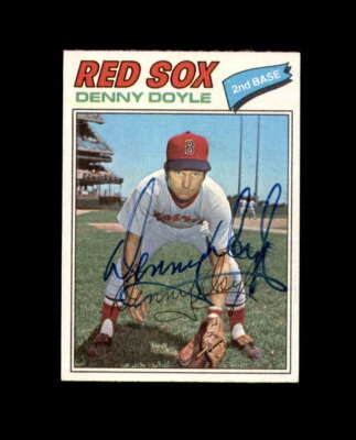 Denny Doyle Signed Original 1977 Topps Boston Red Sox Autograph - Image 1 of 2