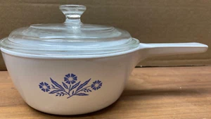 Corning Ware Blue Cornflower P-82-B Sauce Pan/Skillet w/Lid 1.5 Pint 1972-79 VTG - Bild 1 von 5