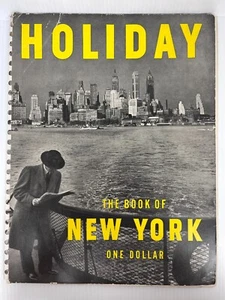 1949 HOLIDAY - The Book of NEW YORK - 88pgs spiral bound Original Vintage - Picture 1 of 8
