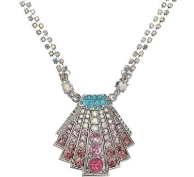 $48 retired Betsey Johnson Ocean Drive Pave Crystal  Shell Pendant  BE 1 - Image 1 of 4