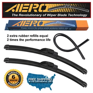 AERO Voyager 22"&22" Premium All-Season Windshield Wiper Blades + Extra Refills - Picture 1 of 10