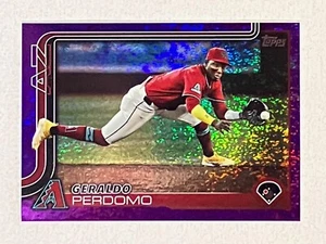 2025 Topps Series 1 Purple Foil Geraldo Perdomo 90/250 Arizona Diamondbacks - Bild 1 von 2