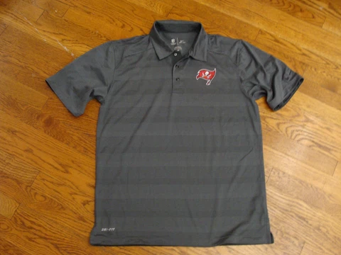 Tampa Bay Buccaneers Nike NFL OnField Apparel Short Sleeve Polo Shirt Size Med Cover
