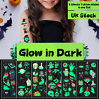 5 Sheets Set Glow in dark Temporary Tattoo Sticker Halloween Party kid face/body