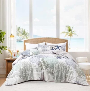 Tritard Coastal Comforter Set King Size 3 Piece, Soft Beach Themed Comforter,... - Picture 1 of 8