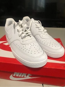 Nike Men Court Vision LO sneaker, White/White black, 11 Regular US - Picture 1 of 6