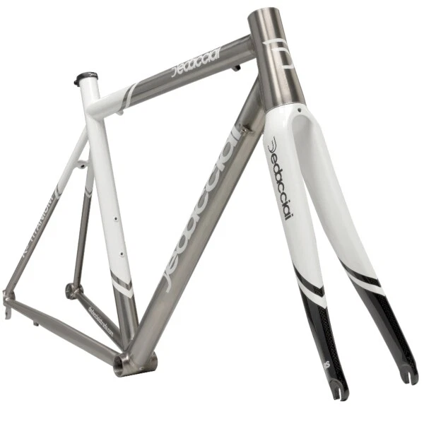 New Dedacciai Strada K-19 Titanium Road Bike Frame X-Large XL White Grey - Image 1 of 3