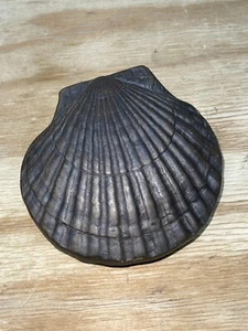 Vintage Solid Brass Scallop Sea Shell Door Knocker 5” - Picture 1 of 4