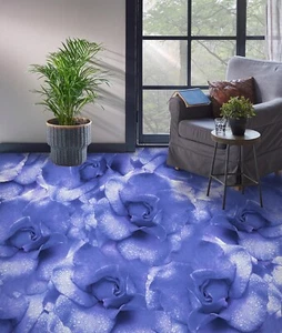 3D Purple Rose K1605 Floor WallPaper Murals Wallpaper Mural Print Luna 2024 - Picture 1 of 12