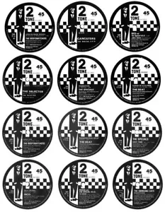 x12 85mm Record Label Vinyl Stickers specials ska beat madness selecter skinhead - Picture 1 of 1